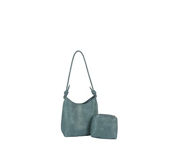 Knotted Handle 2-in-1 Bucket Shoulder Bag
