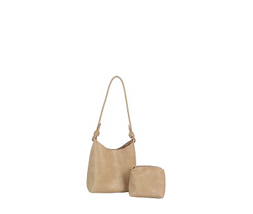 Knotted Handle 2-in-1 Bucket Shoulder Bag