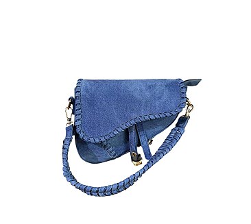 Stitch Flap Saddle Shoulder Bag