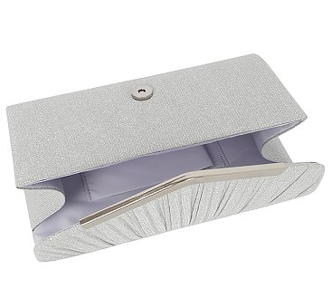 Metallic Satin Envelope Clutch Evening Bag