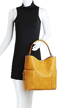 STYLISH 2 IN 1 SHOULDER SATCHEL WITH LONG STRAP JYF-0287