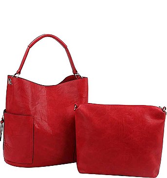 STYLISH 2 IN 1 SHOULDER SATCHEL WITH LONG STRAP JYF-0287
