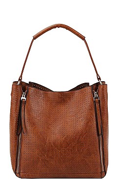 2IN1 SIDE ZIPPER EXPANDABLE SATCHEL WITH LONG STRAP