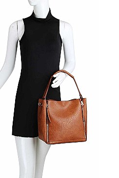 2IN1 SIDE ZIPPER EXPANDABLE SATCHEL WITH LONG STRAP
