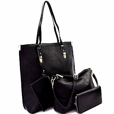 4 in 1 Tall Shopper Tote Wallet SET
