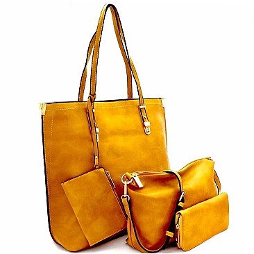 4 in 1 Tall Shopper Tote Wallet SET