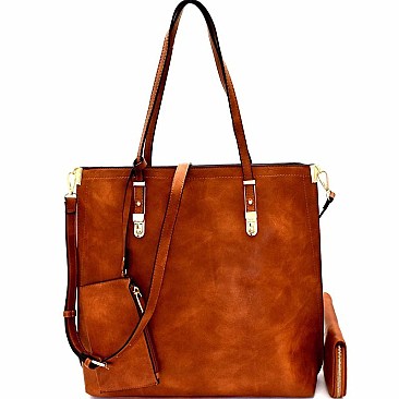 4 in 1 Tall Shopper Tote Wallet SET