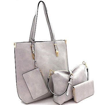 4 in 1 Tall Shopper Tote Wallet SET