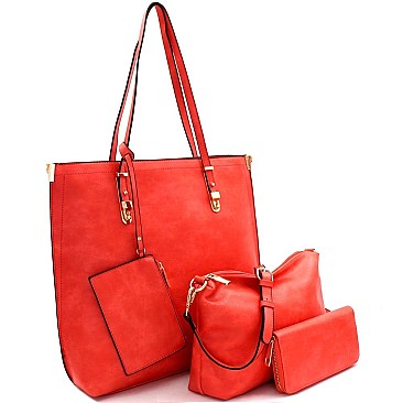 4 in 1 Tall Shopper Tote Wallet SET