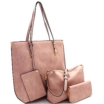 4 in 1 Tall Shopper Tote Wallet SET