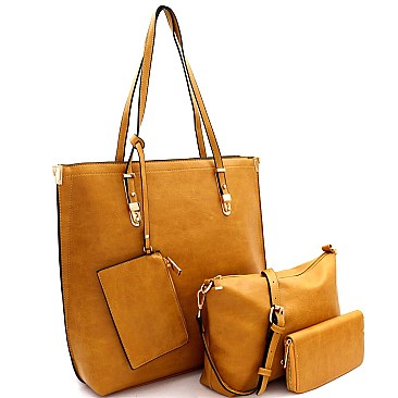 4 in 1 Tall Shopper Tote Wallet SET
