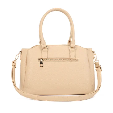 Embossed Multi-Compartment Satchel Bag