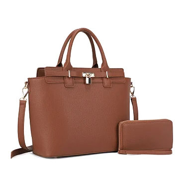 2-in-1 Padlock Bucket / Satchel set with wallet