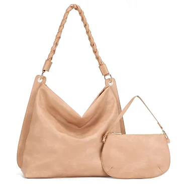 Braided Handle Hobo / Shoulder Bag Set wholesale