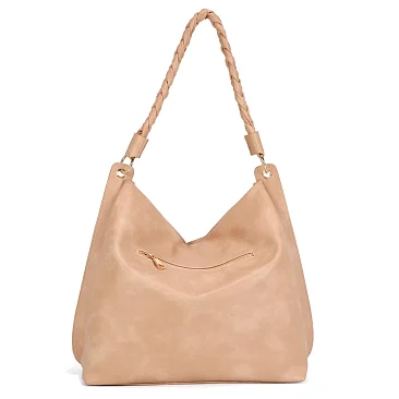 2-in-1 Braided Handle Hobo / Shoulder Bag Set