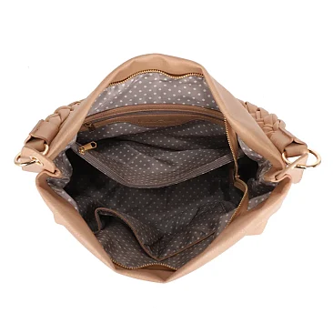 2-in-1 Braided Handle Hobo / Shoulder Bag Set