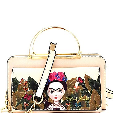 Authentic Cartoon Version Frida Kahlo Wallet Cross Body MH-FJC900