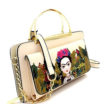Authentic Cartoon Version Frida Kahlo Wallet Cross Body MH-FJC900