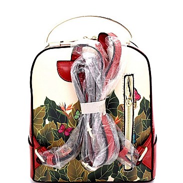 Metal Handle Authentic Cartoon Version Frida Kahlo Backpack