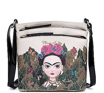 FRIDA KAHLO JUNGLE SERIES CROSSBODY MESSENGER BAG