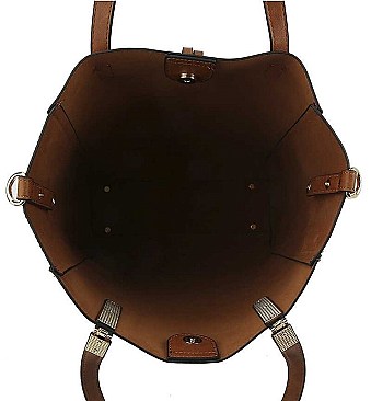 2IN1 FASHION STYLISH TOTE BAG WITH MINI BAG SET