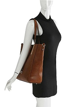 2IN1 FASHION STYLISH TOTE BAG WITH MINI BAG SET