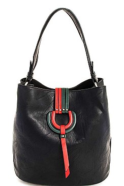 Classy Smooth PU Leather Fashion Chic Tasseled Hobo Bag JY-FN-0002