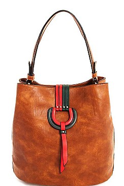 Classy Smooth PU Leather Fashion Chic Tasseled Hobo Bag JY-FN-0002