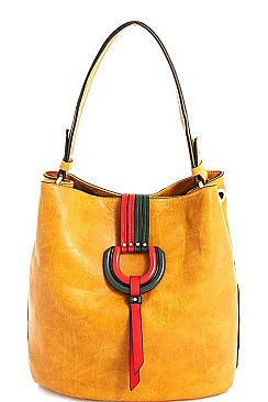 Classy Smooth PU Leather Fashion Chic Tasseled Hobo Bag JY-FN-0002