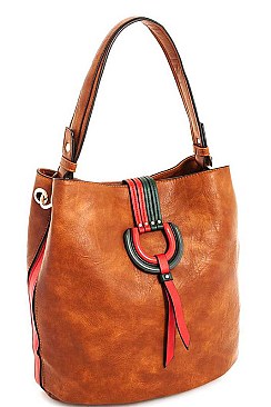 Classy Smooth PU Leather Fashion Chic Tasseled Hobo Bag JY-FN-0002