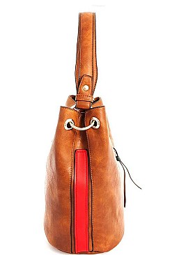Classy Smooth PU Leather Fashion Chic Tasseled Hobo Bag JY-FN-0002
