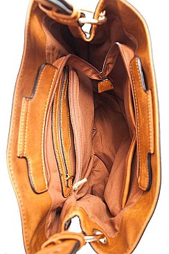 Classy Smooth PU Leather Fashion Chic Tasseled Hobo Bag JY-FN-0002
