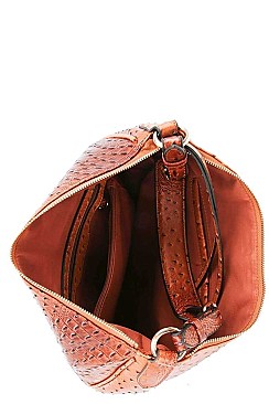 2 IN 1 CROCO HOBO BAG WITH MATCHING WALLET