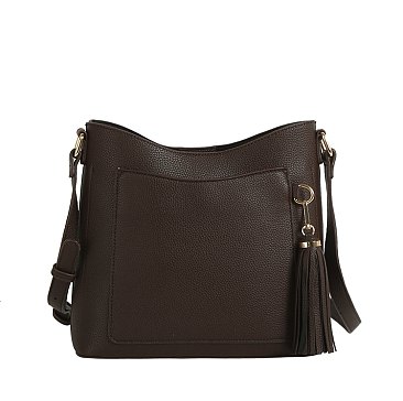 Front Pocket Tassel Crossbody Bag