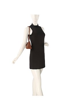 Push-lock Flap Shoulder Bag