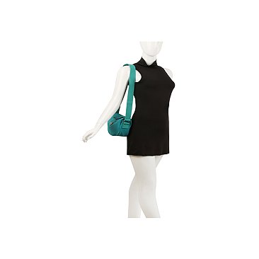Nylon Triangle Plaque Crossbody Bag