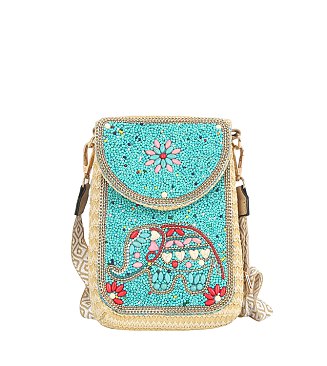 Beads Embroidery Crossbody Bag