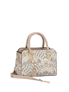 Ethnic Motifs Embroidered Top Handle Satchel