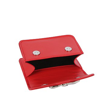 Bow Glitter Flap Mini Handbag
