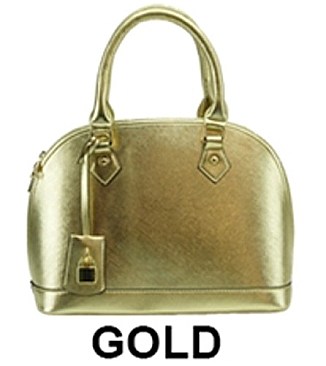 Classy Dome Satchel With Padlock