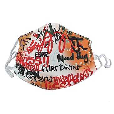 PM2.5 Filter Graffiti Printed Cotton Mask