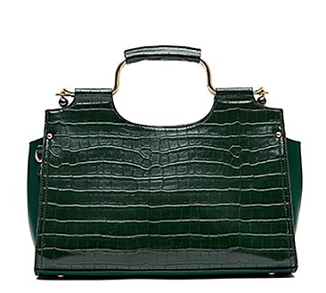 Croc Alligator Top Handle Satchel