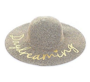CHIC DAYDREAMING WIDE BRIM STRAW HAT