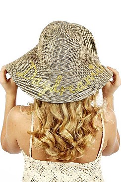 CHIC DAYDREAMING WIDE BRIM STRAW HAT