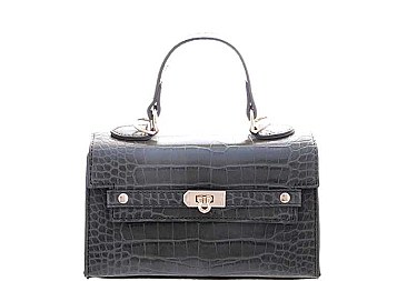 STYLISH CROC DESIGN MINI CROSSBODY WITH HANDLE BAG