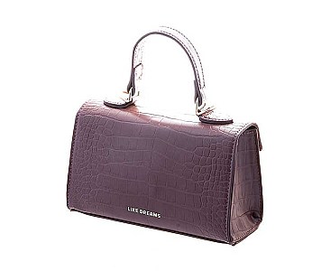 STYLISH CROC DESIGN MINI CROSSBODY WITH HANDLE BAG