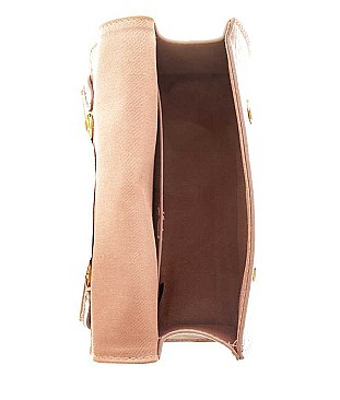 STYLISH CROC DESIGN MINI CROSSBODY WITH HANDLE BAG