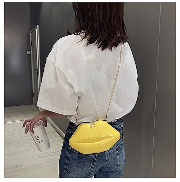 Sexy Lips Style Cross-Body Shoulder Bag