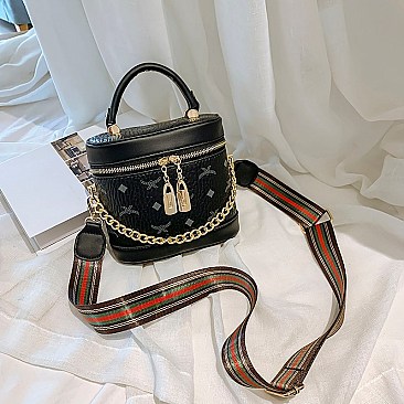 CROCODILE PRINT SATCHEL BUCKET