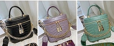 CROCODILE PRINT SATCHEL BUCKET